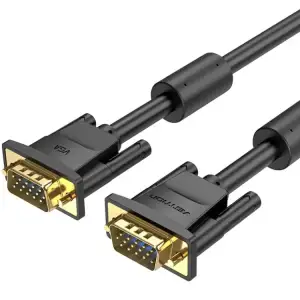 Кабель VGA 15M-15M, 1.5 м, з ферритами, чорний Vention (DAEBG) UA