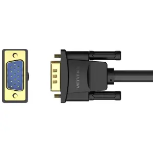 Кабель VGA 15M-15M, 1.5 м, з ферритами, чорний Vention (DAEBG) UA