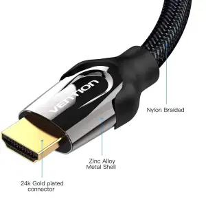 Кабель HDMI M - M, 3.0 м, V2.0, 4K 60Гц, обплетення, Zinc Alloy Type чорний Vention (VAA-B05-B300) UA