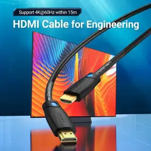 Кабель HDMI M - M, 3.0 м, V1.4, Engineering 4K 30Гц PVC Black Vention (AAMBI) UA