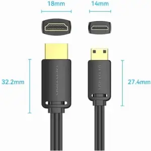 Кабель HDMI M - Mini M, 3.0 м, V2.0 4K 60Гц 18Gbps HDR Dolby Vention (AGHBI) UA