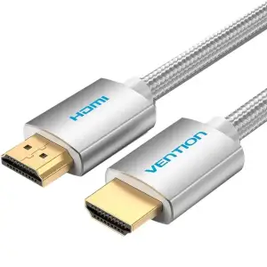 Кабель HDMI M - M, 5.0м, V2.1, 4K 60Гц, обплетення, Aluminum Alloy Type сірий Vention (AABIJ) UA