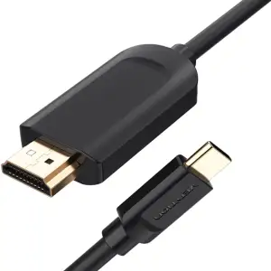Кабель USB 3.1 Type-C M - HDMI M, 1.5m 4K 30 Гц Thunderbolt 3 HDCP2.2 PVC Black Vention (CGUBG) UA