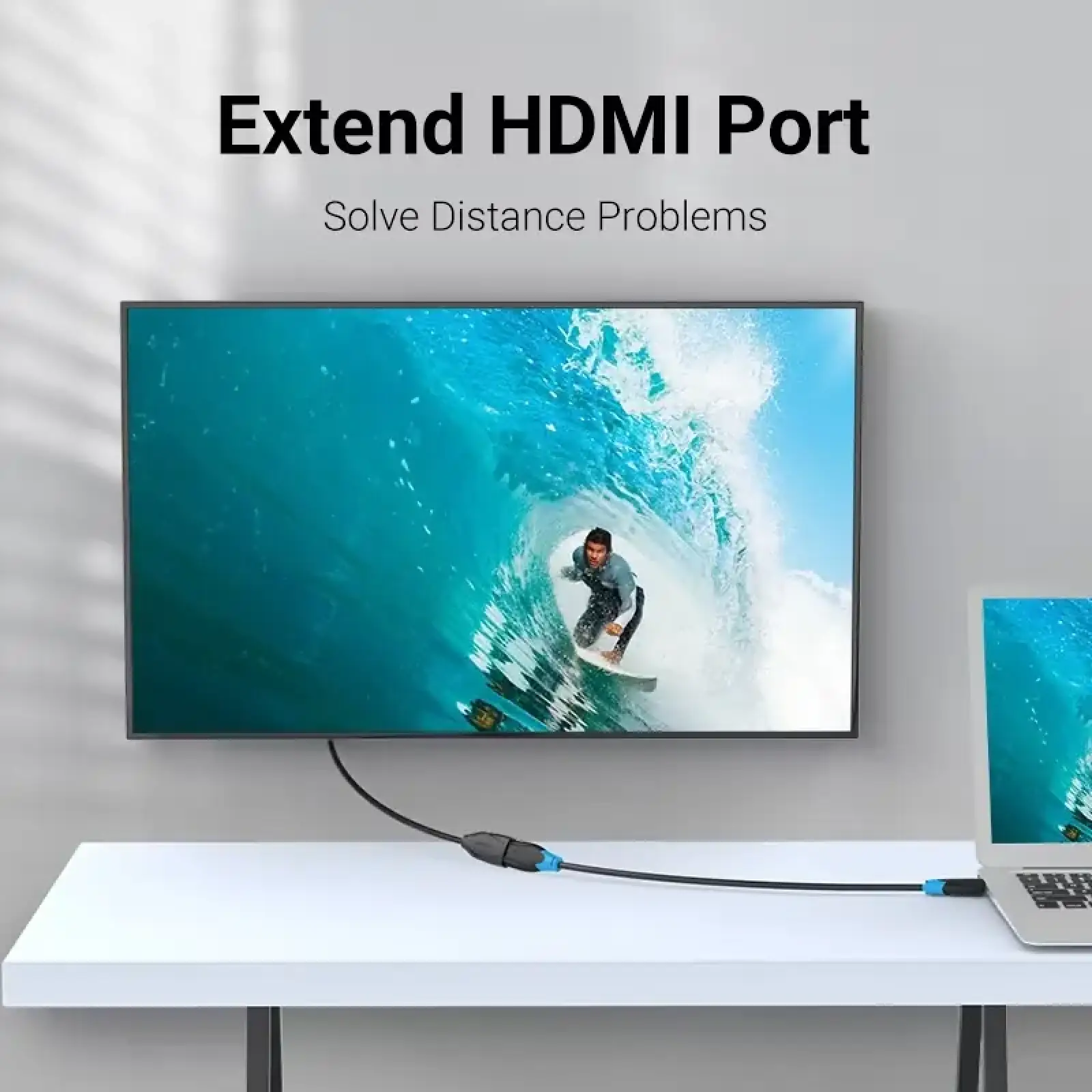 Кабель HDMI M - F (подовжувач), 1.0 м, V2.0, 4K 60Hz PVC Vention (VAA-B06-B100) UA