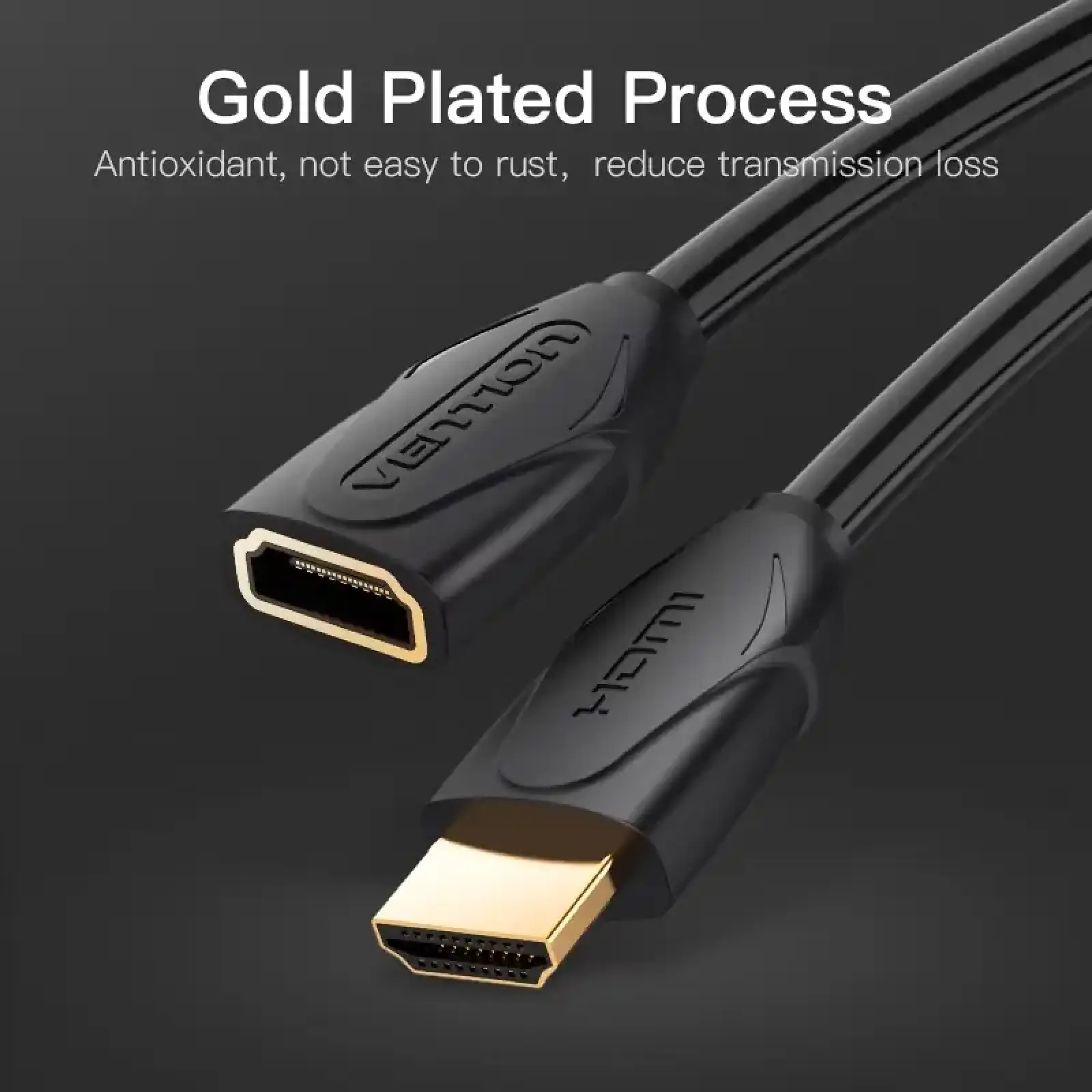 Кабель HDMI M - F (подовжувач), 1.0 м, V2.0, 4K 60Hz PVC Vention (VAA-B06-B100) UA