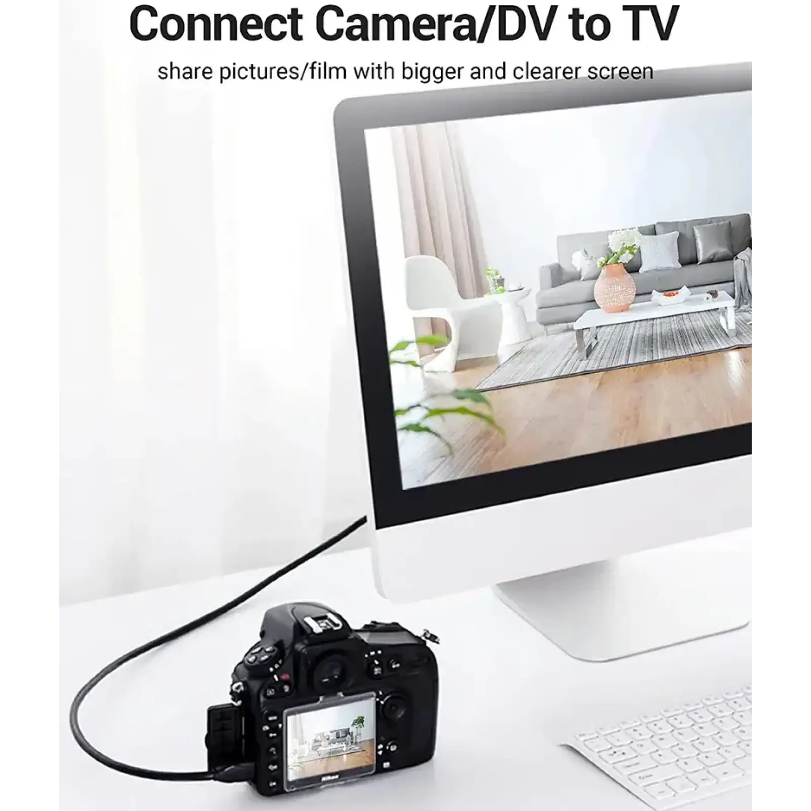 Кабель HDMI M - Mini M, 2.0 м, V2.0 4K 60Гц 18Gbps PVC Vention (VAA-D02-B200) UA