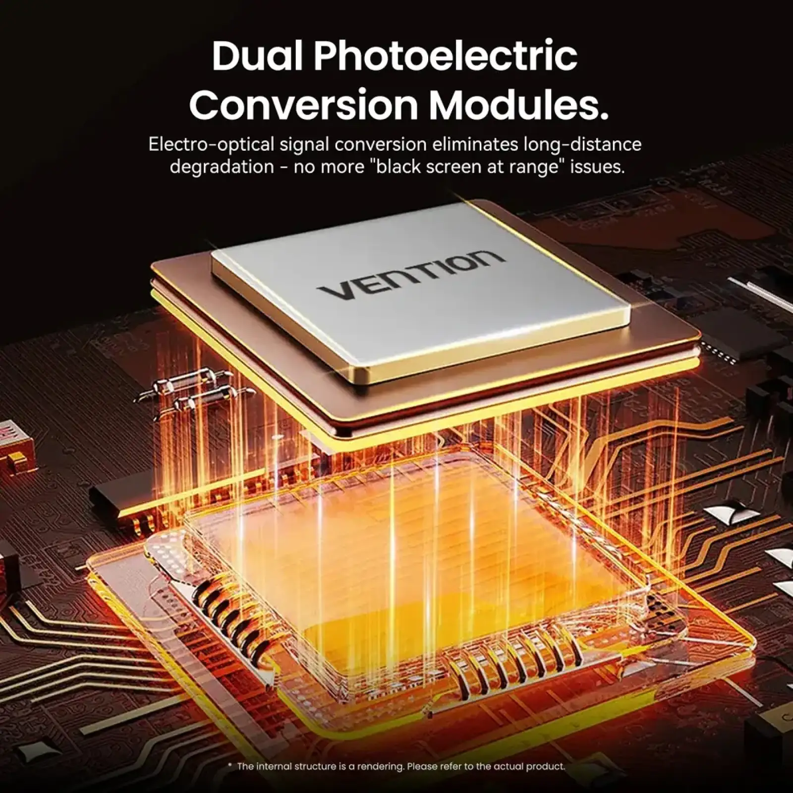 Кабель HDMI M - M, 50.0м, V2.1, Optical 8K 60Гц 48Gbps Aluminum Alloy, сірий Vention (ALTHX) UA