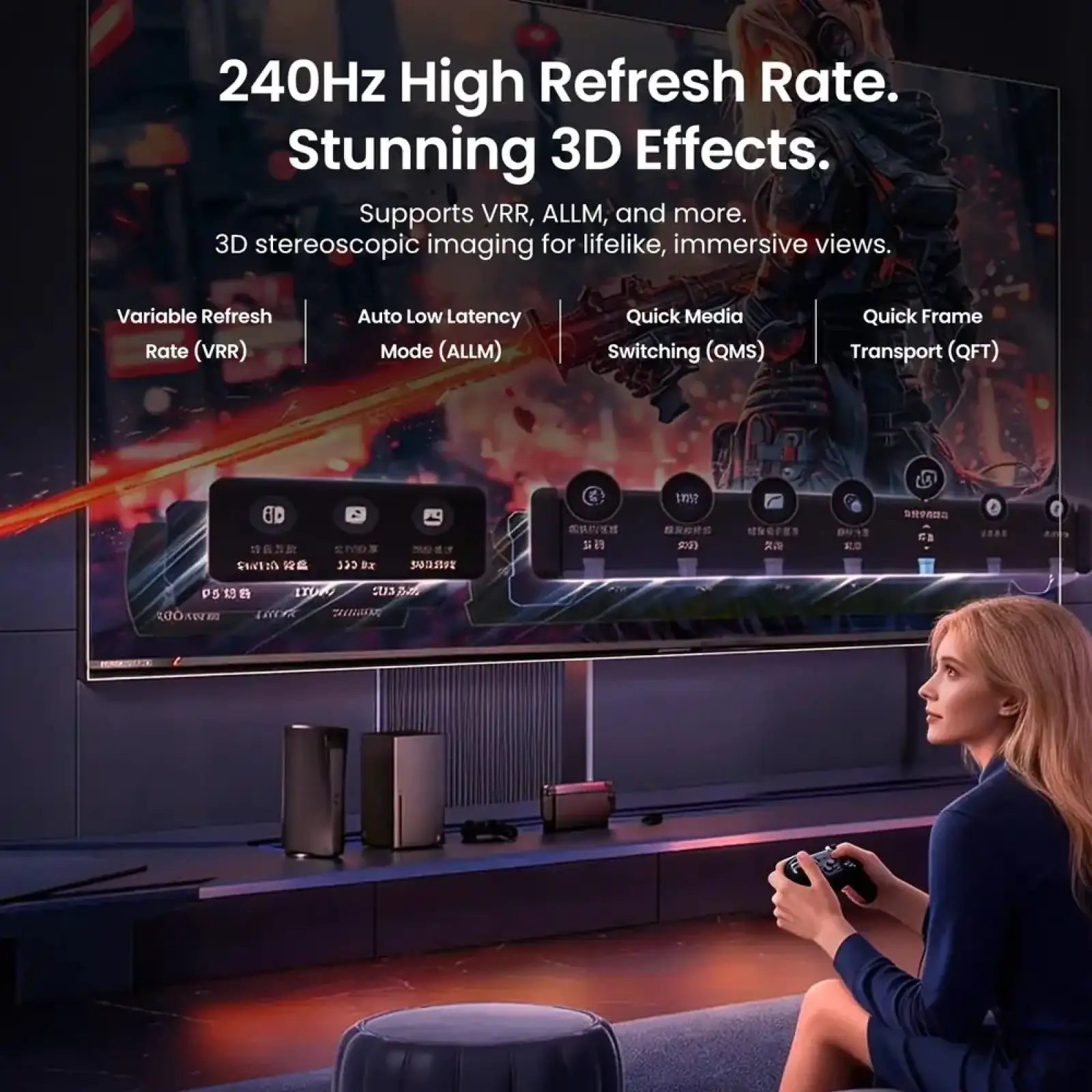 Кабель HDMI M - M, 30.0м, V2.1, Optical 8K 60Гц 48Gbps Aluminum Alloy, сірий Vention (ALTHT) UA