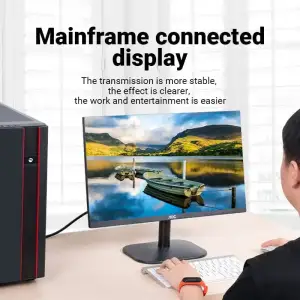 Кабель VGA 15M-15M, 2.0 м, з ферритами, чорний Vention (DAEBH) UA