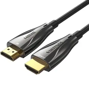 Кабель HDMI M - M, 15.0 м, V2.1, Optical 8K 60Гц 48Gbps Dolby 7.1 TPE Black Zinc Alloy Vention (ALBBN) UA
