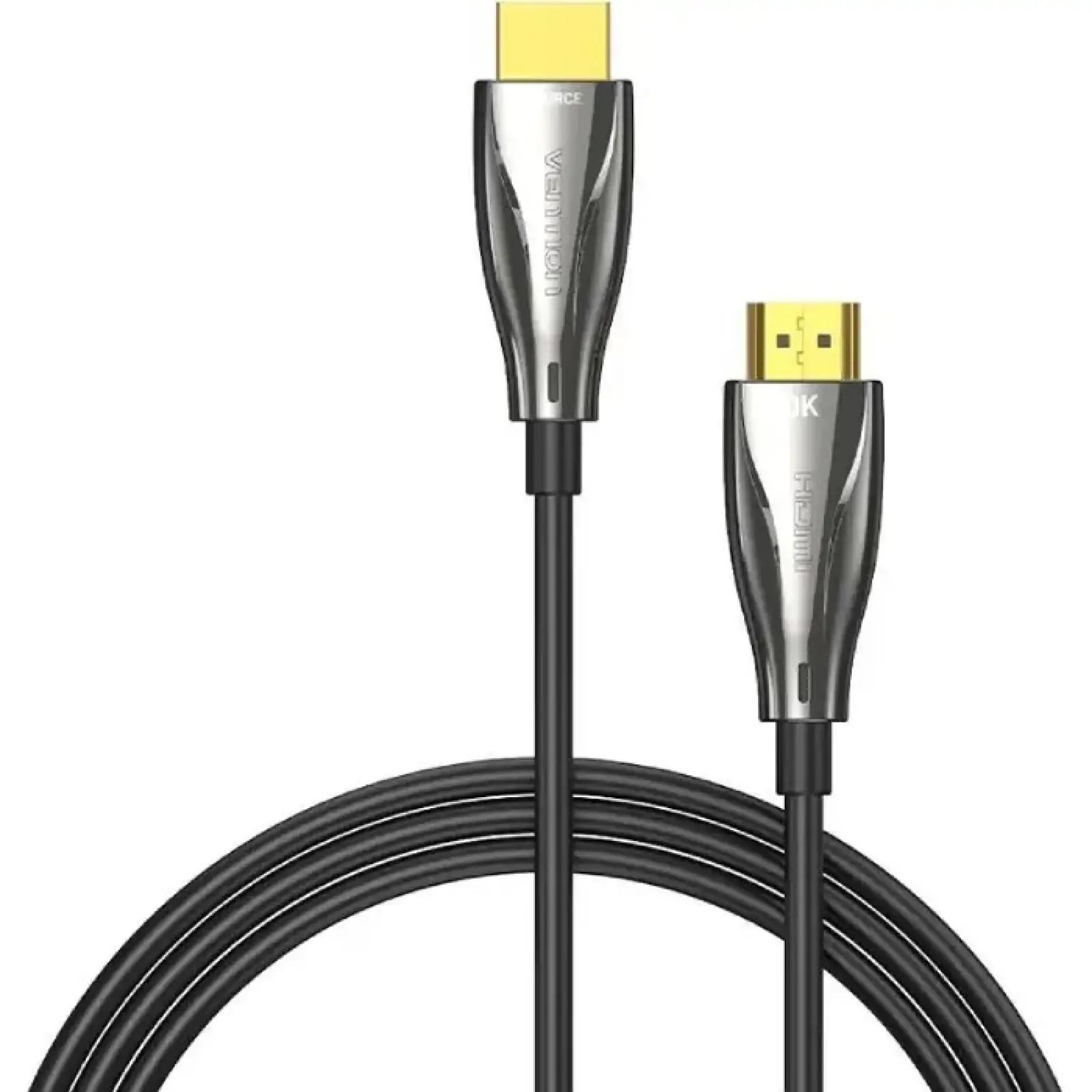 Кабель HDMI M - M, 15.0 м, V2.1, Optical 8K 60Гц 48Gbps Dolby 7.1 TPE Black Zinc Alloy Vention (ALBBN) UA