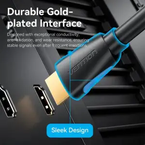 Кабель HDMI M - M, 5.0м, V2.0, 4K 60Гц, Gold-Plated, PVC Vention (VAA-M02-B500) UA