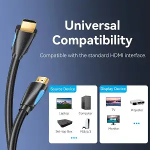 Кабель HDMI M - M, 5.0м, V2.0, 4K 60Гц, Gold-Plated, PVC Vention (VAA-M02-B500) UA