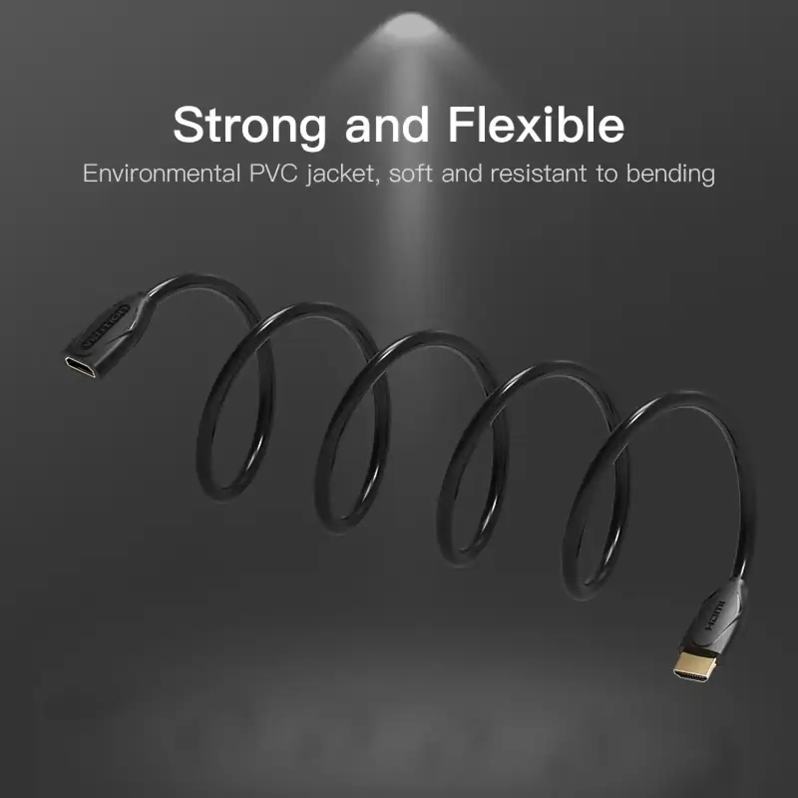 Кабель HDMI M - F (подовжувач), 2.0 м, V2.0, 4K 60Hz PVC Vention (VAA-B06-B200) UA