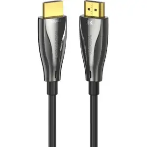 Кабель HDMI M - M, 80.0 м, V2.0, Optical 8K 60Гц 18Gbps Dolby 7.1 PVC Black Zinc Alloy Vention (ALBBAF) UA