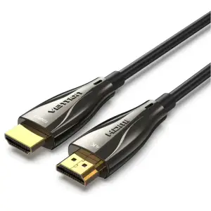 Кабель HDMI M - M, 20.0 м, V2.0, Optical 4K 60Гц 18Gbps Dolby 7.1 PVC Black Zinc Alloy Vention (ALABQ) UA
