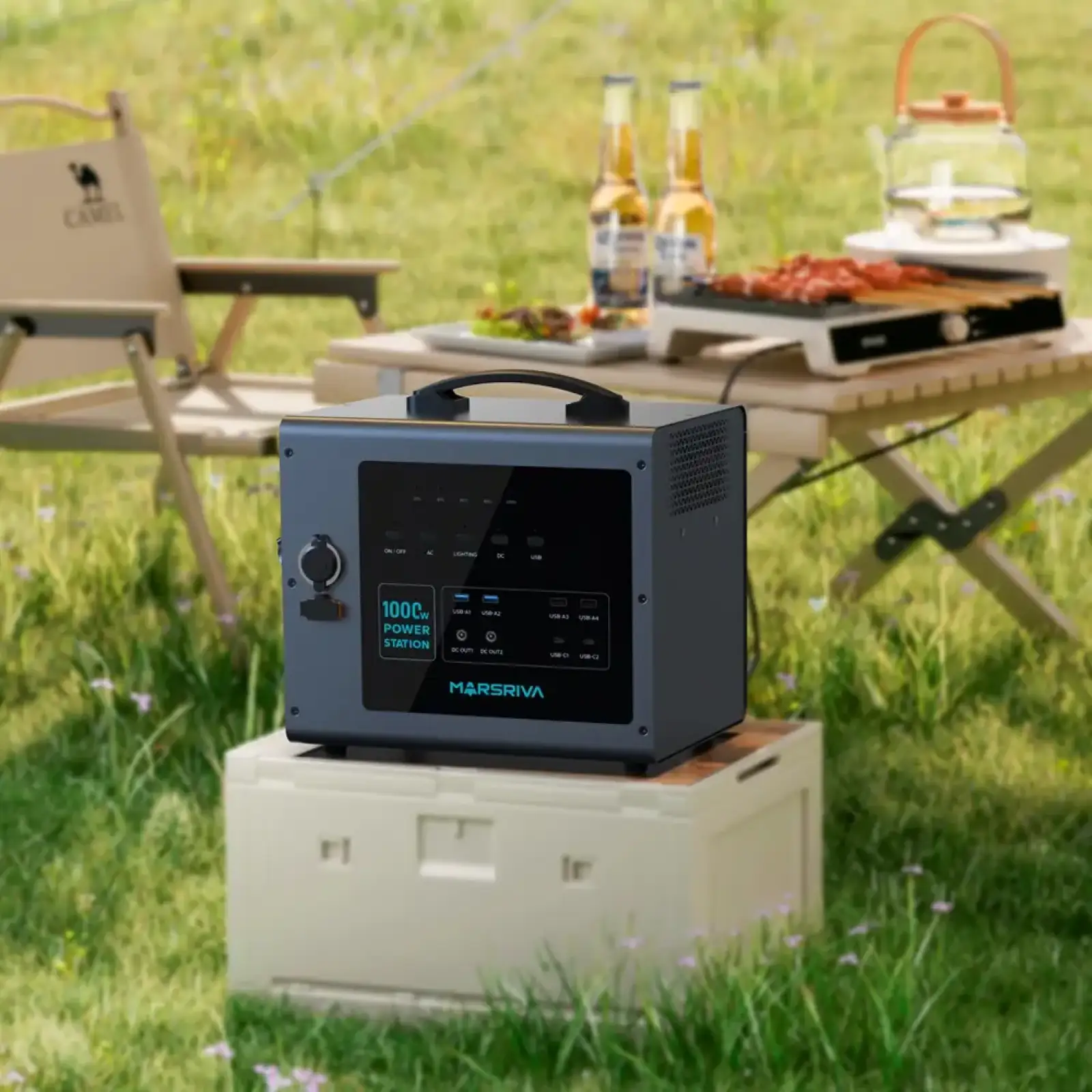 Зарядна станція Marsriva MP10 1000Вт (1176Вт/г) DC, UPS, MPPT, PD 40Вт, LiFePo4 (MP10V2_MARSRIVA) UA