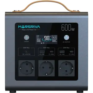 Зарядна станція Marsriva MP6 Plus 600Вт (512Вт/г) AC,MPPT, UPS, LiFePo4 (MP6Plus_MARSRIVA) UA