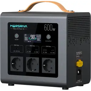 Зарядна станція Marsriva MP6 Plus 600Вт (512Вт/г) AC,MPPT, UPS, LiFePo4 (MP6Plus_MARSRIVA) UA