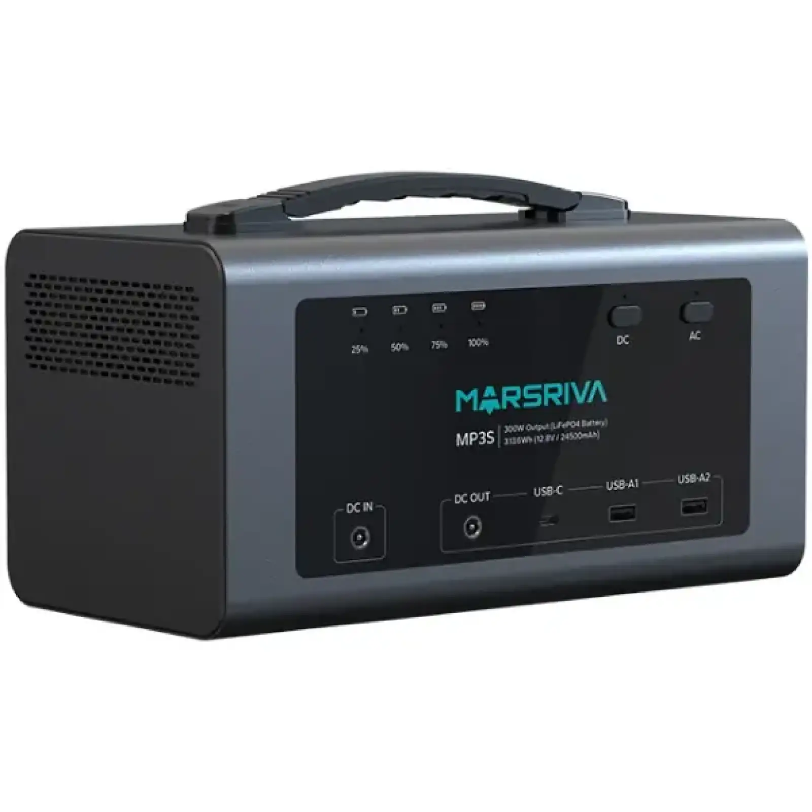 Зарядна станція Marsriva MP3S 300Вт (313.6 Вт/г) DC PD 60Вт, MPPT, LiFePO4 (MP3SV2_MARSRIVA) UA