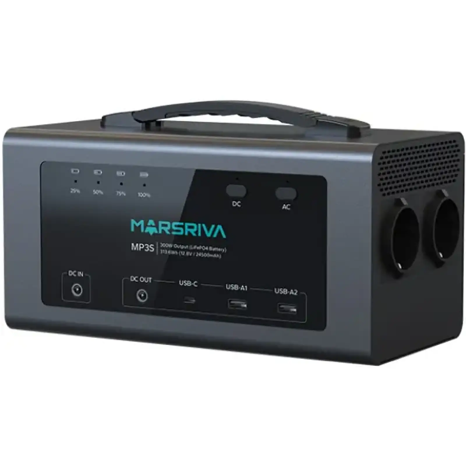 Зарядна станція Marsriva MP3S 300Вт (313.6 Вт/г) DC PD 60Вт, MPPT, LiFePO4 (MP3SV2_MARSRIVA) UA