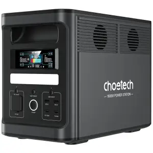 Зарядна станція Choetech BS065 1800Вт (1536Вт/г) AC,LiFePo4,MPPT, UPS, USB-C PD100 Вт (BS065-EU-BK) UA
