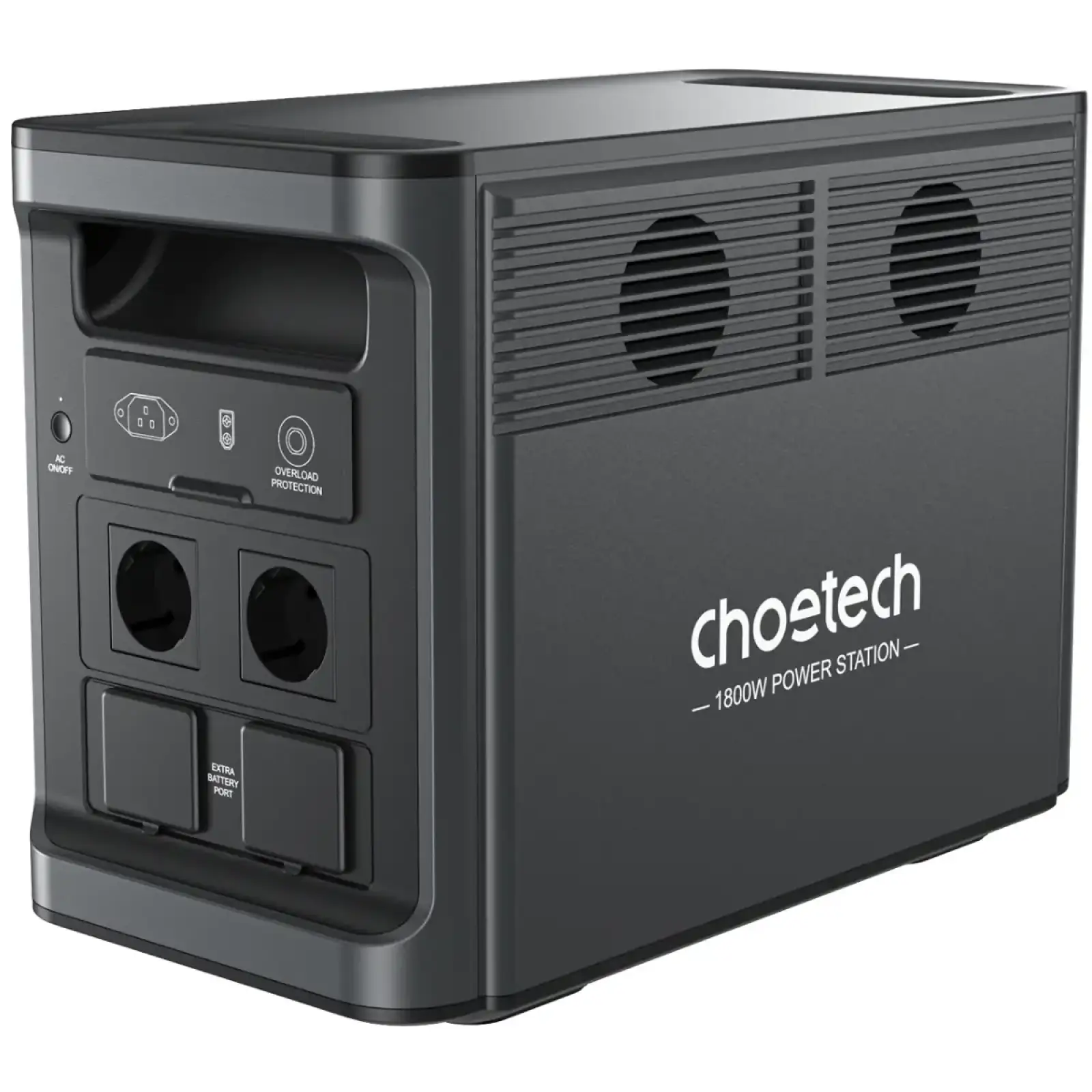 Зарядна станція Choetech BS065 1800Вт (1536Вт/г) AC,LiFePo4,MPPT, UPS, USB-C PD100 Вт (BS065-EU-BK) UA