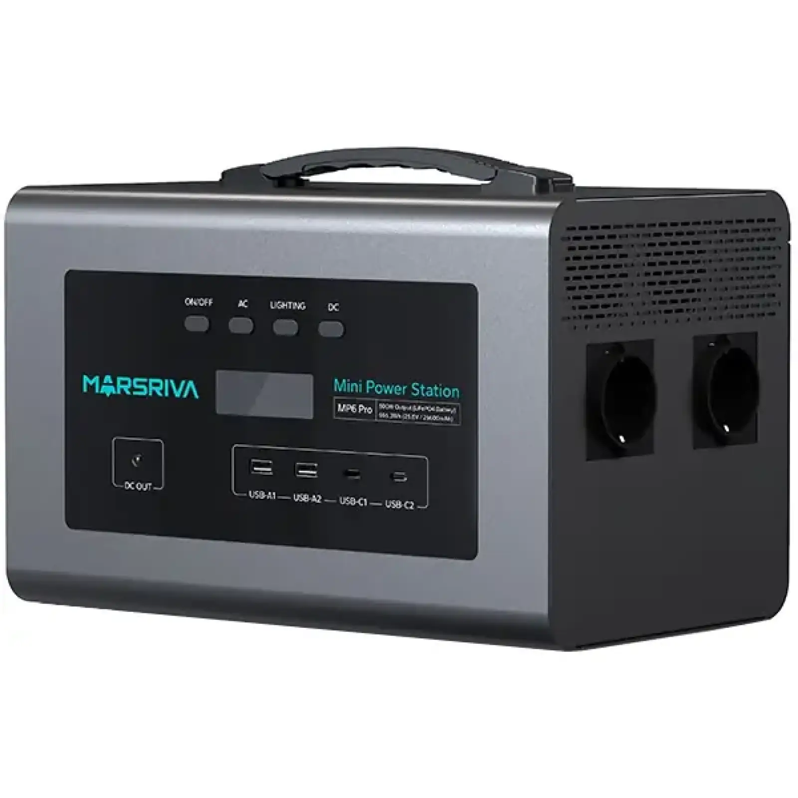 Зарядна станція Marsriva MP6 Pro 600Вт (627.2 Вт/г) DC PD 60Вт, UPS, MPPT, LiFePo4 (MP6ProV2_MARSRIVA) UA