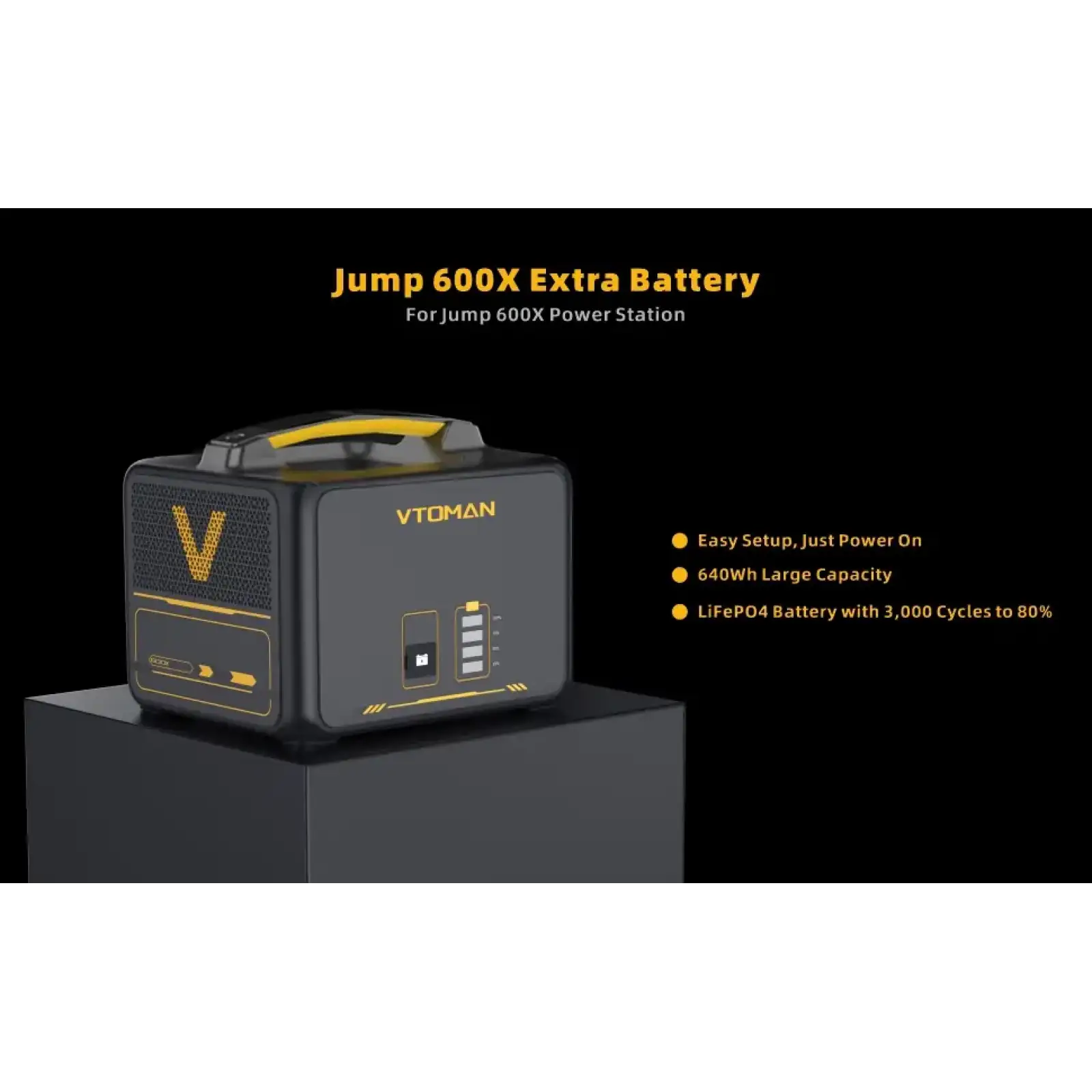 Батарея до зарядної станції Vtoman серії Jump 600X PB-23 640 Вт/г (Jump 600X Extra Battery) UA