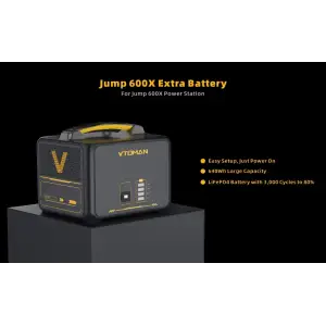 Батарея до зарядної станції Vtoman серії Jump 600X PB-23 640 Вт/г (Jump 600X Extra Battery) UA