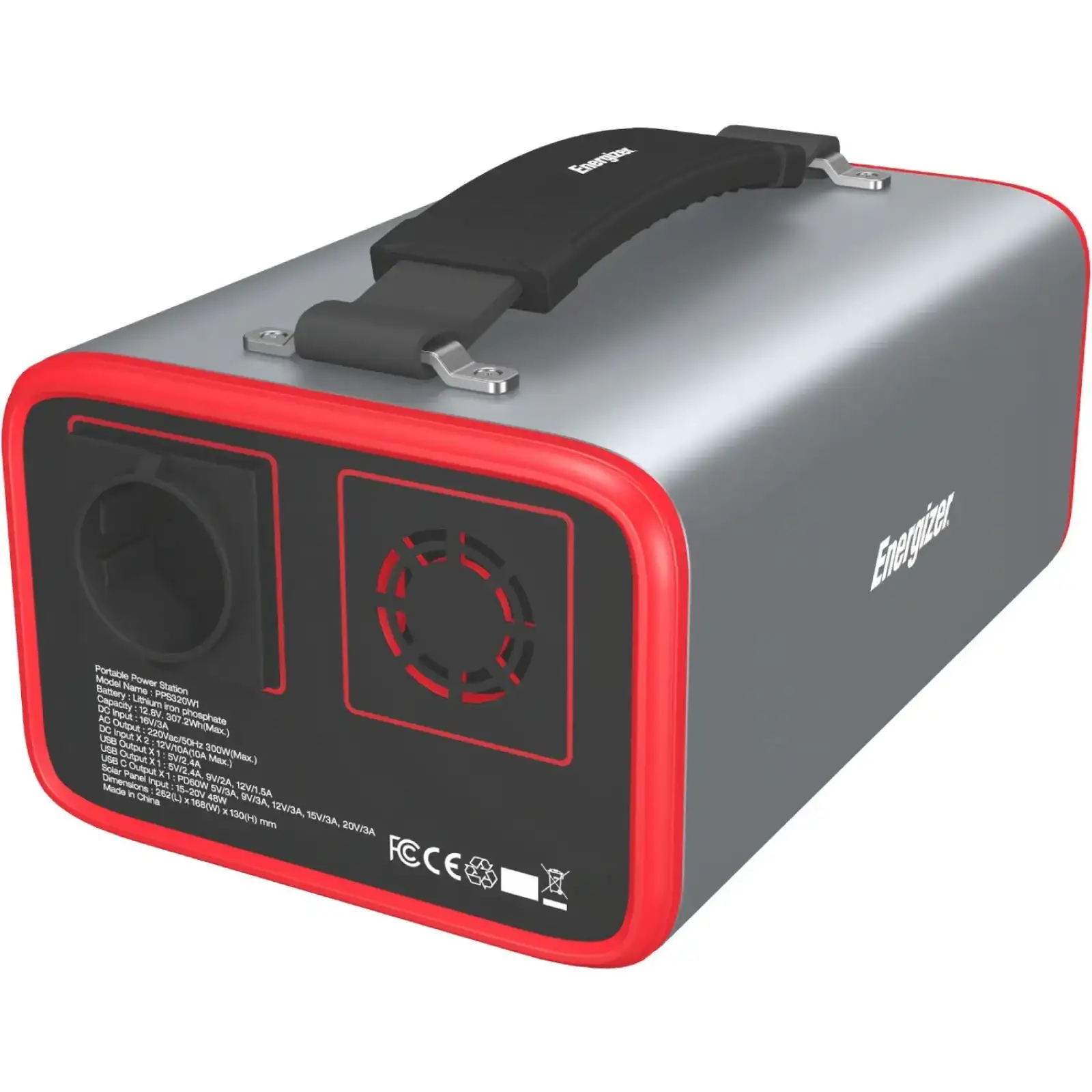 Зарядна станція Energizer 300Вт (307Вт/г) 2xDC, LiFePO4, USB-C PD 60Вт (PPS320W1) UA