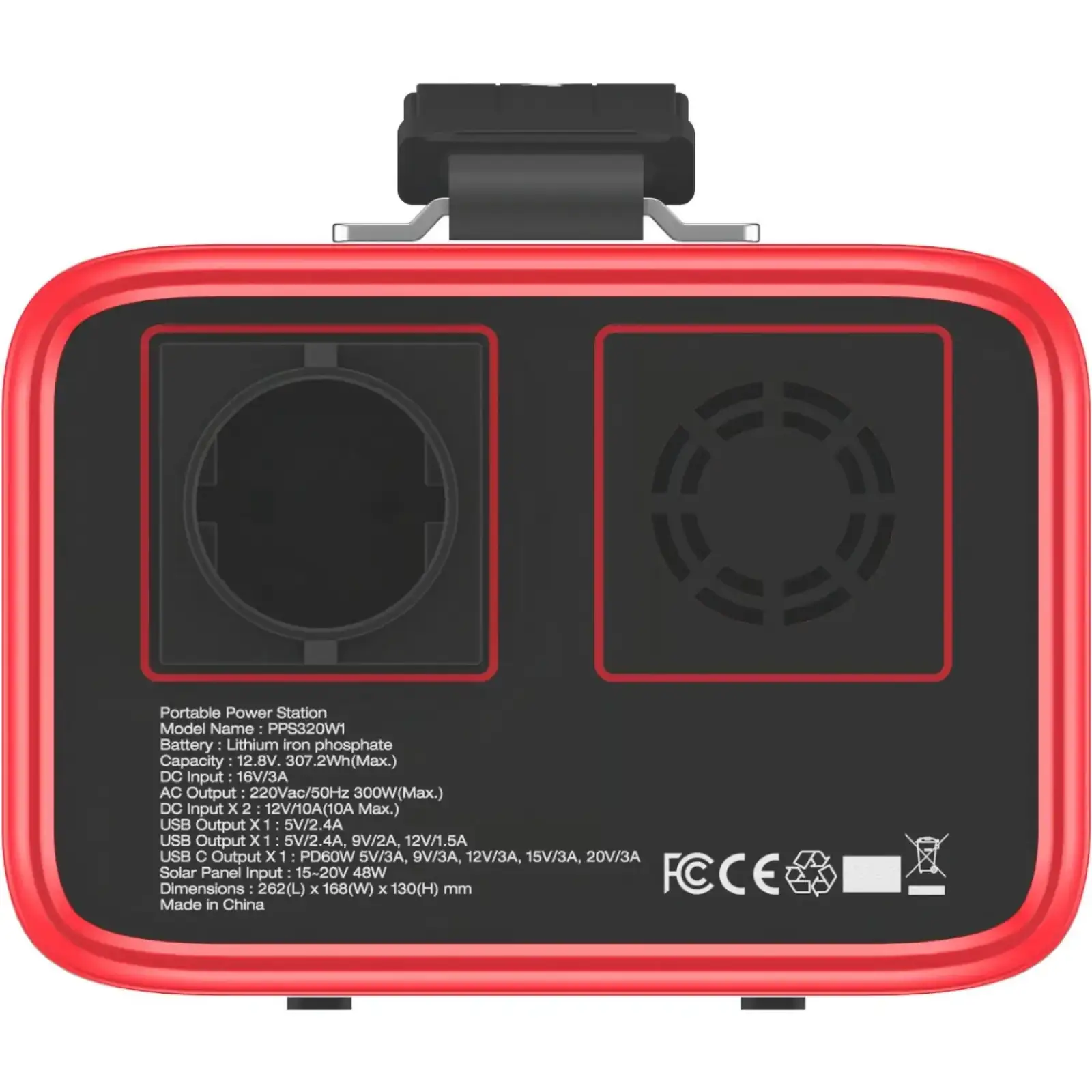 Зарядна станція Energizer 300Вт (307Вт/г) 2xDC, LiFePO4, USB-C PD 60Вт (PPS320W1) UA