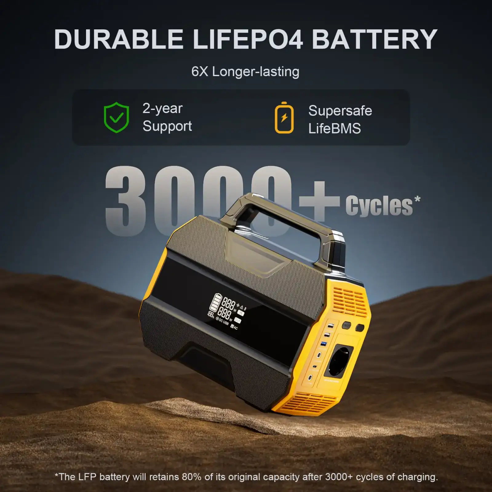 Зарядна станція Vtoman FlashSpeed 300 (230 Вт/г) 300W, DC/PD In, MPPT, LiFePo4 UA