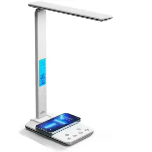 LED лампа настільна Media-Tech LEDITOU MT222, 4W 6500K, 15W QI з вбудованим WRL, біла UA