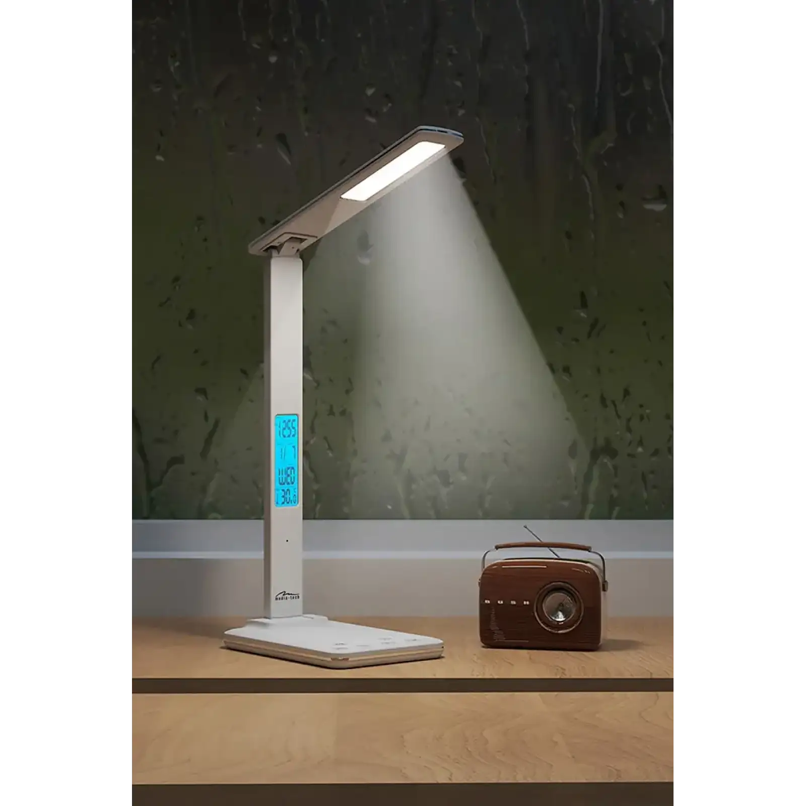 LED лампа настільна Media-Tech LEDITOU MT222, 4W 6500K, 15W QI з вбудованим WRL, біла UA