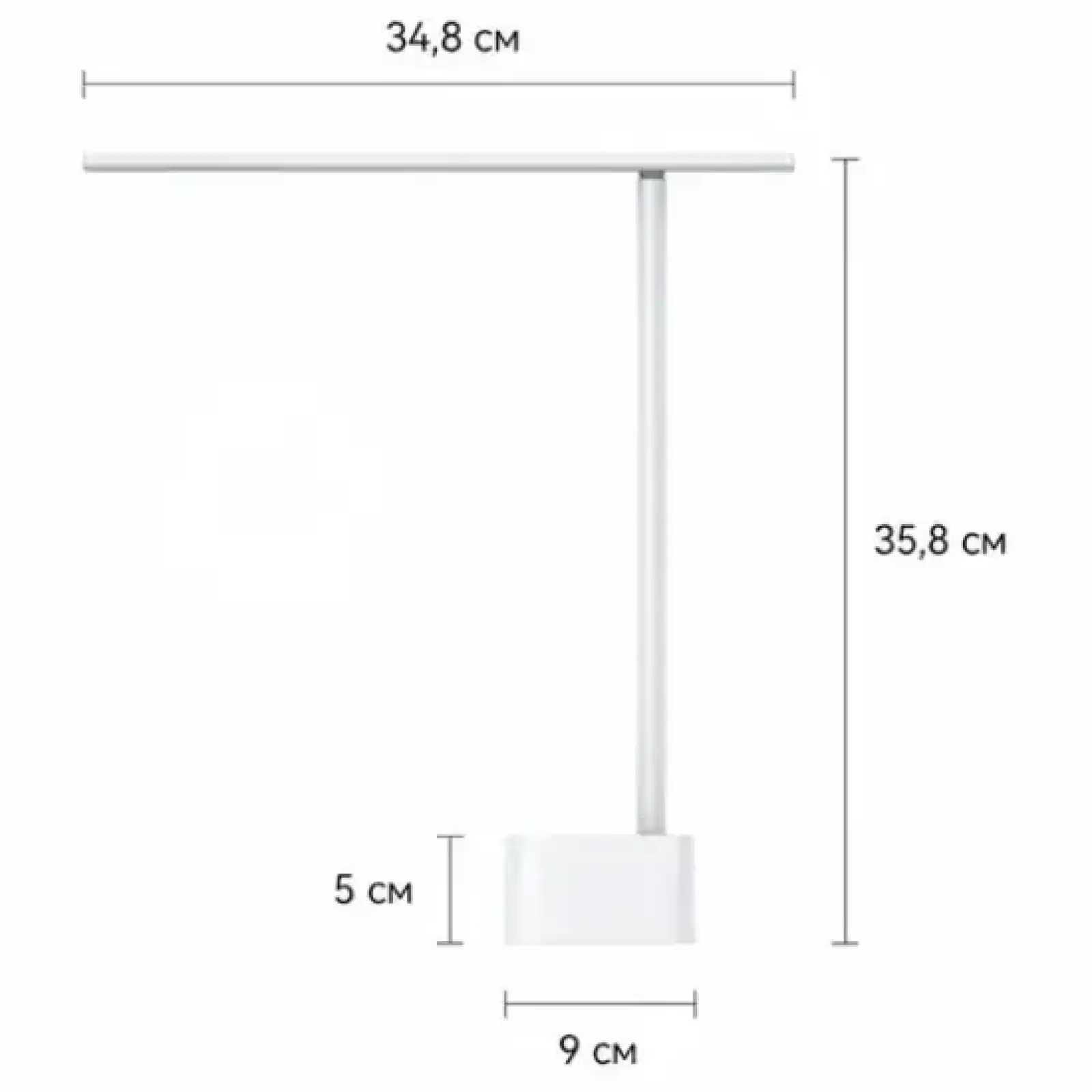 Лампа настільна LED Vention USB Rechargeable Foldable Desk Lamp, 5W 6000K,1800mAh,Aluminum,біла (PDBW0) UA