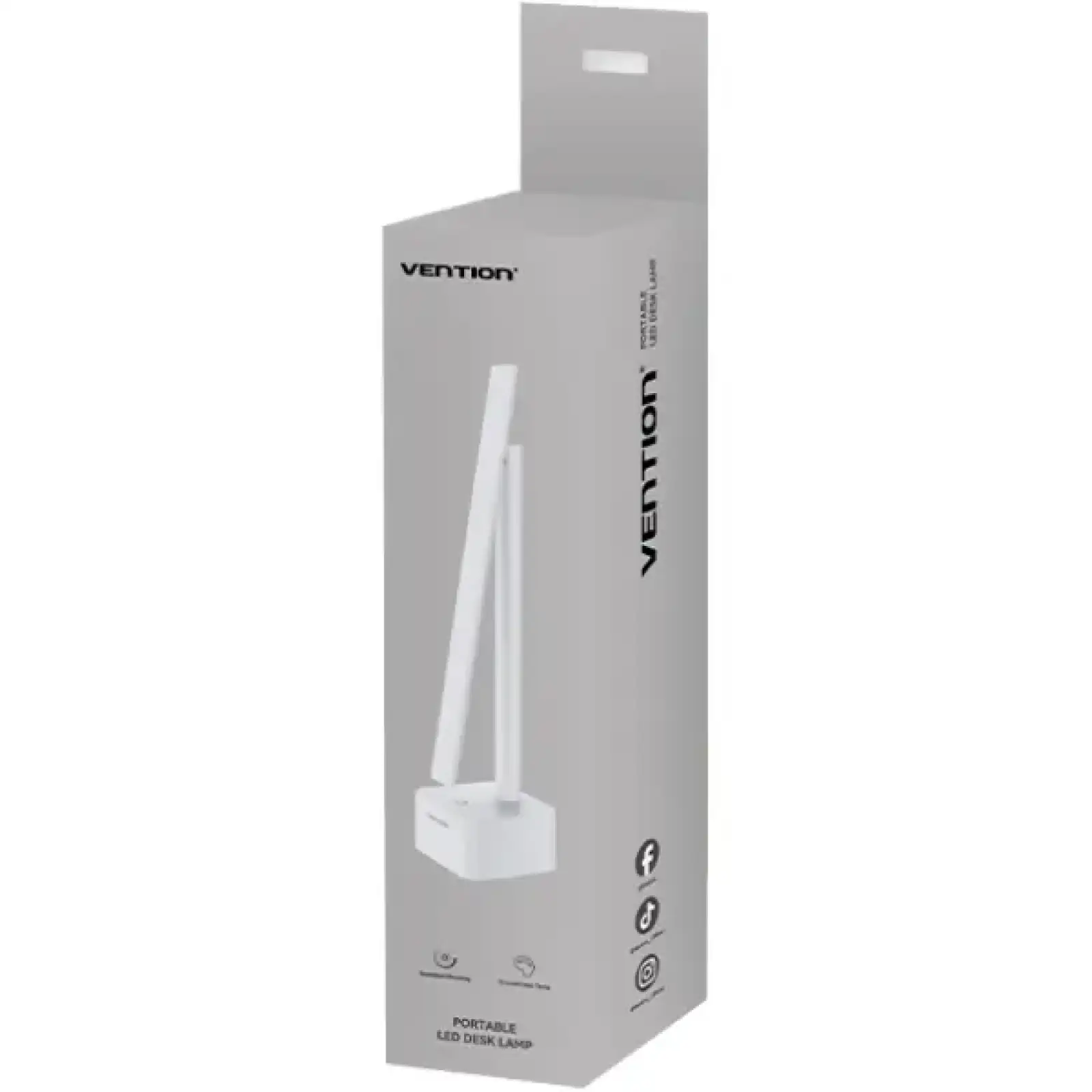 Лампа настільна LED Vention USB Rechargeable Foldable Desk Lamp, 5W 6000K,1800mAh,Aluminum,біла (PDBW0) UA