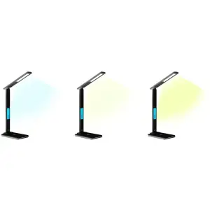 LED лампа настільна Media-Tech LEDITOU MT222K, 4W 6500K, 15W QI з вбудованим WRL, чорна UA