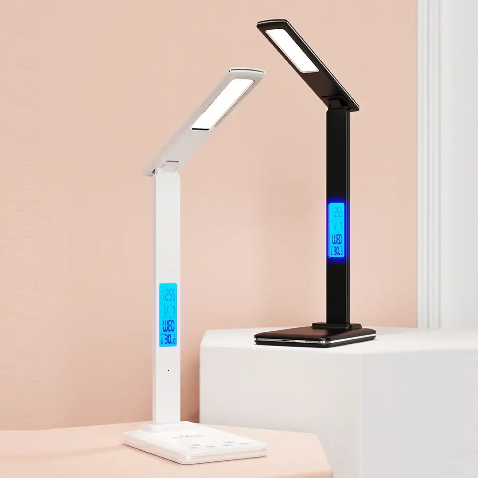 LED лампа настільна Media-Tech LEDITOU MT222K, 4W 6500K, 15W QI з вбудованим WRL, чорна UA