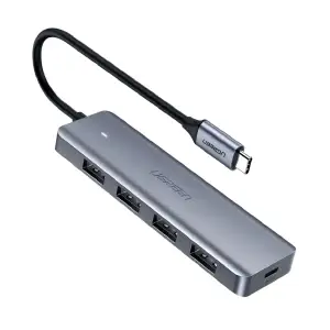 Хаб USB 3.1 Type-C -> 4xUSB 3.0 Grey CM219 Ugreen (70336) UA