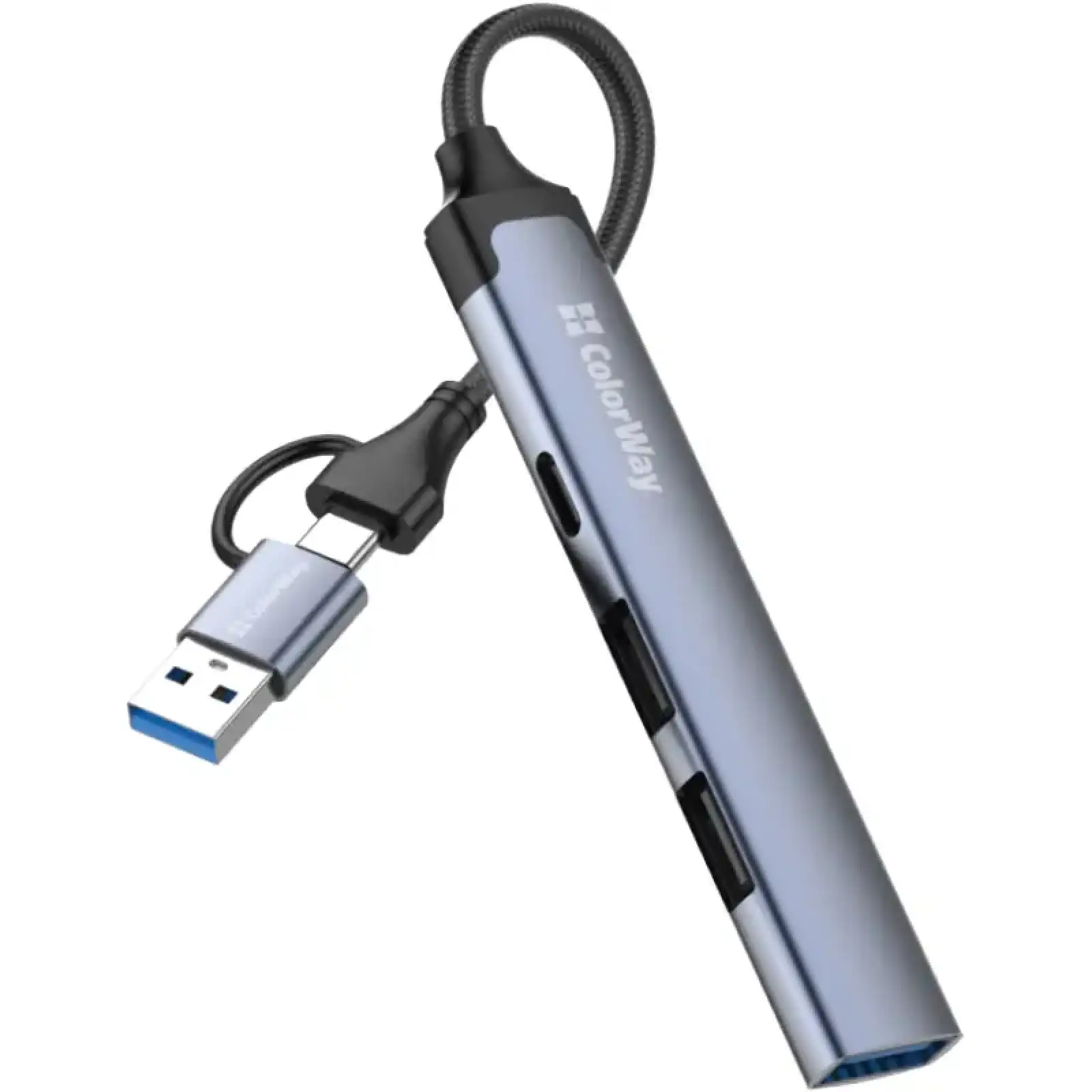 Хаб USB СolorWay USB-A/USB-C 4-в-1 USB2.0х2/USB3.0/USB-C2.0 (CW-HUB06) UA