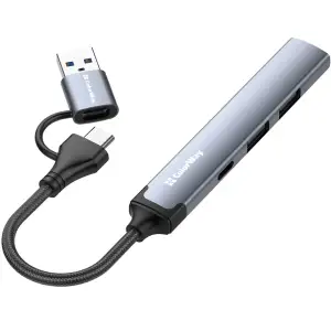 Хаб USB СolorWay USB-A/USB-C 4-в-1 USB2.0х2/USB3.0/USB-C2.0 (CW-HUB06) UA