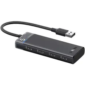 Хаб USB 3.0 -> 4хUSB-A 3.2 Gen1 10Gbps Black CM219 Ugreen (15548) UA