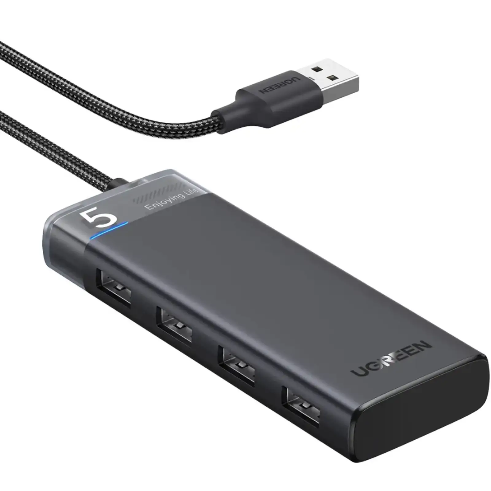 Хаб USB 3.0 -> 4хUSB-A 3.2 Gen1 10Gbps Black CM219 Ugreen (15548) UA