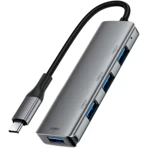 Хаб USB 3.0 -> 4xUSB-A 3.0, 1м, Black J15 Acefast (6974316285908) UA