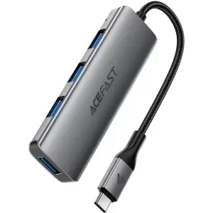 Хаб USB 3.0 -> 4xUSB-A 3.0, 1м, Black J15 Acefast (6974316285908) UA