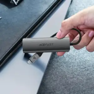 Хаб USB 3.0 -> 4xUSB-A 3.0, 1м, Black J15 Acefast (6974316285908) UA