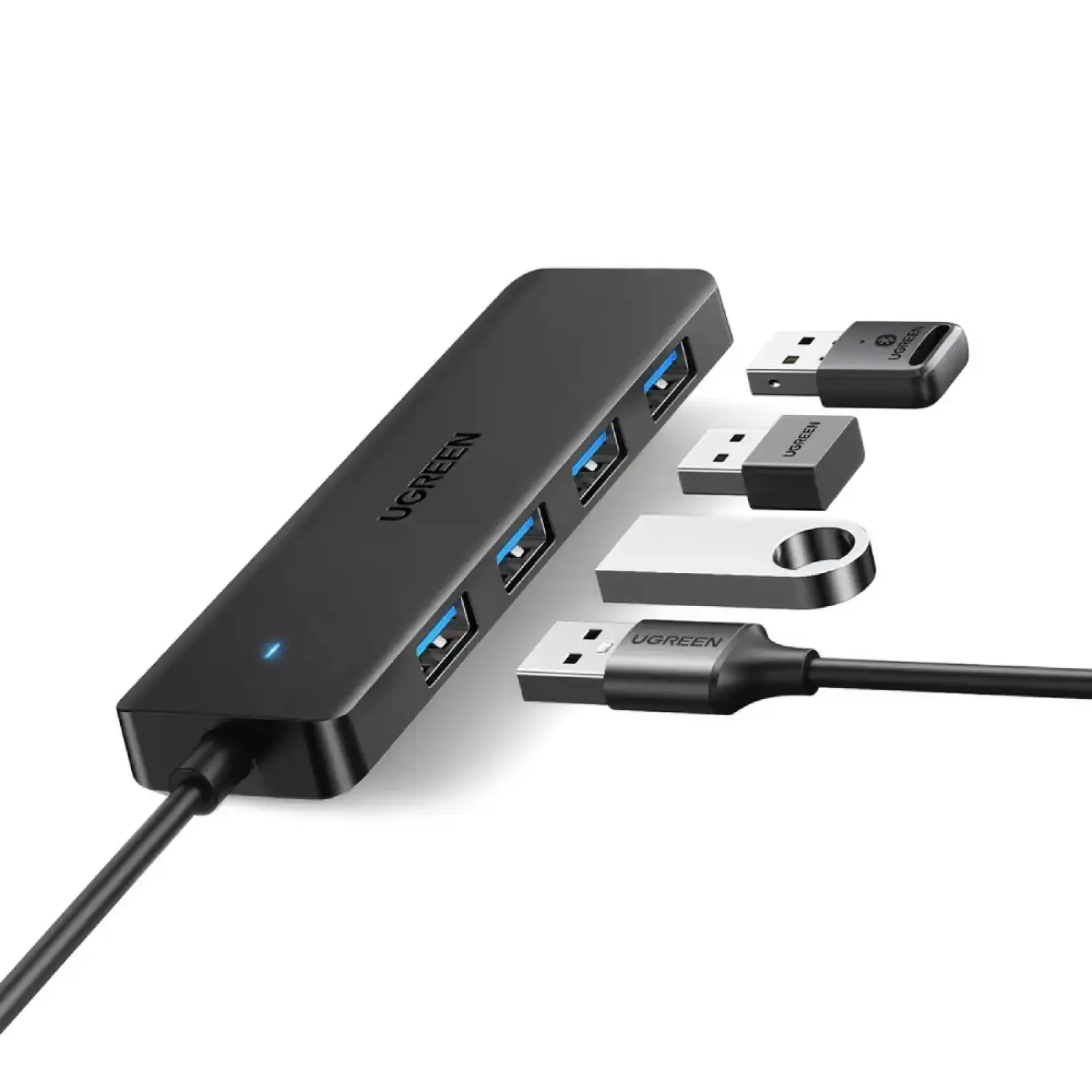 Хаб USB 3.0 -> 4хUSB 3.0 Hub 0,15 м кабель Space Gray CM219 Ugreen (25851) UA