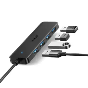 Хаб USB 3.0 -> 4хUSB 3.0 Hub 0,15 м кабель Space Gray CM219 Ugreen (25851) UA