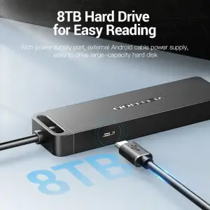 Хаб USB 2.0 -> 4xUSB 2.0, 0.15м, Black Vention (CHMBB) UA